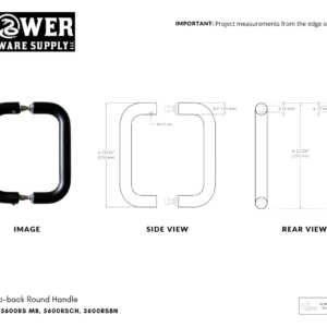 6" Pull BTB Handle Round - 5600RS