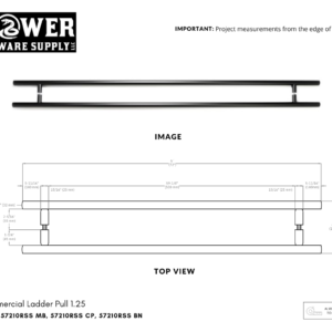 72" Commercial Ladder Pull 1.25 - 57210RSSMB
