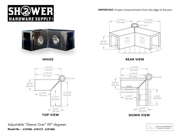 90-180 Degree Adjustable Sleeve Over - 6191
