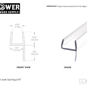 Polycarb H Jamb Seal Rigid 95" - M380R