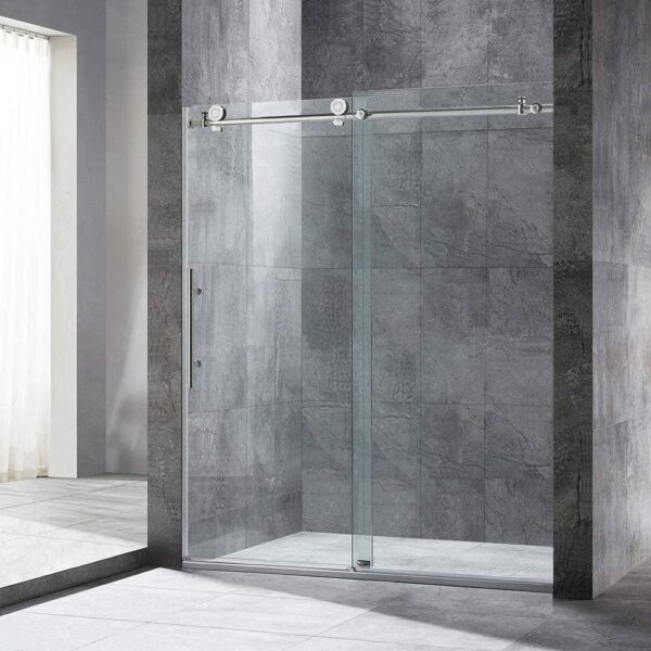 Barn Door Shower Single Slide - Complete with Glass - SRSDK1