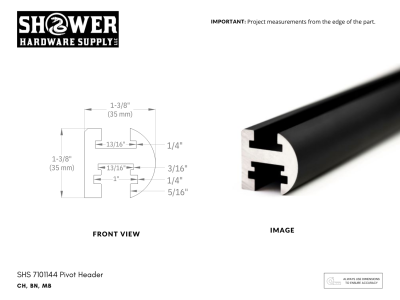SHS 7101144 Pivot Header Drawing